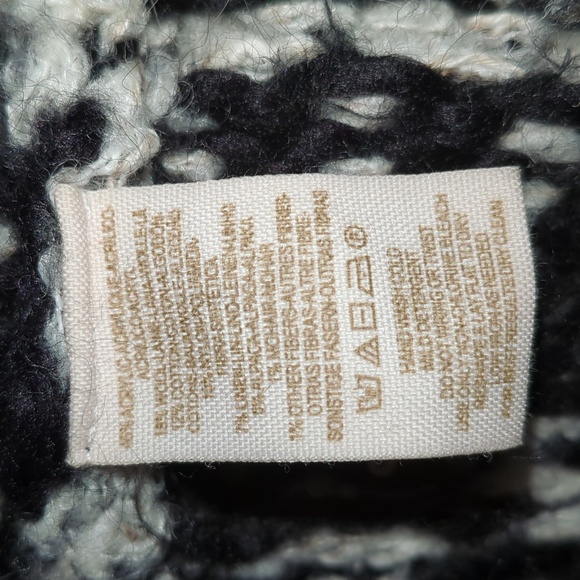 Free People, sz Small, black/off-white sweater ~ alpaca, wool, linen blends - Picture 5 of 8